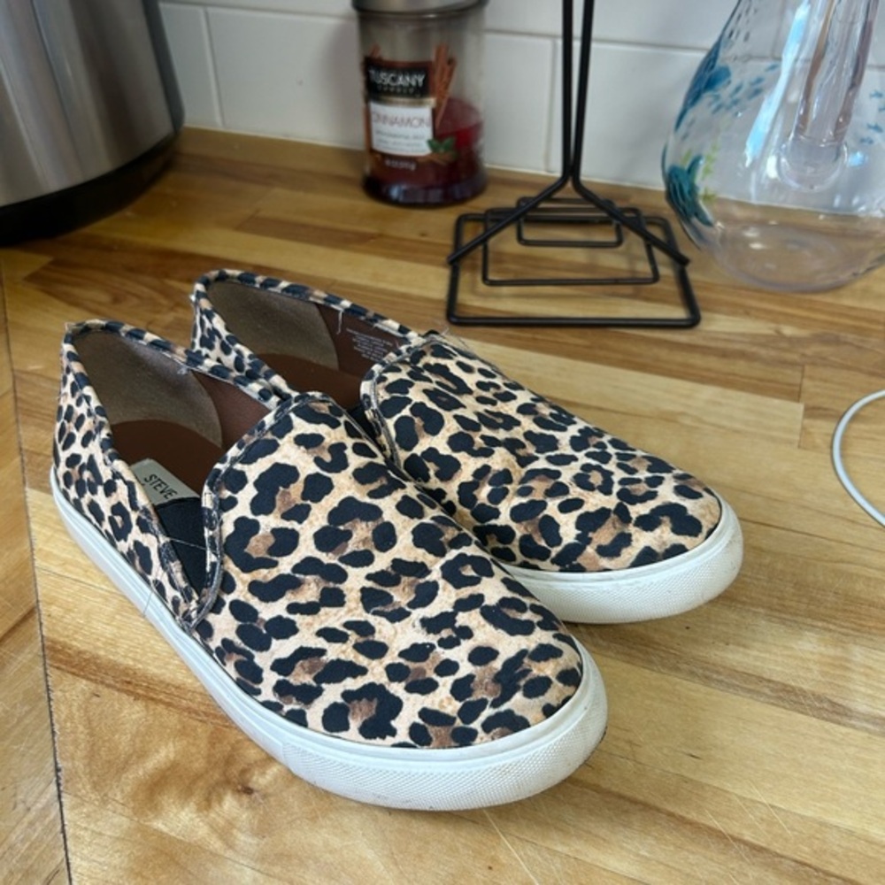 Steve Madden Animal Print Slip-On Sneakers
